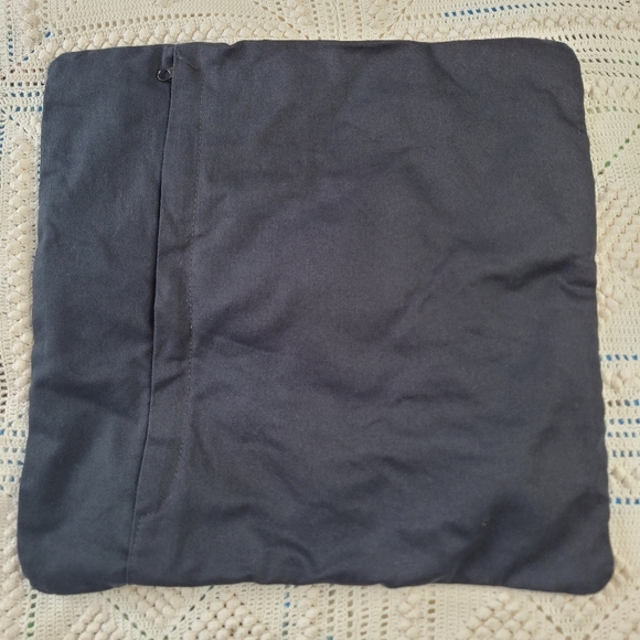 Set of 2 Handwoven black and blue square cushion covers - Picture 8 of 16